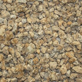 Close-up of coarse, light brown stones