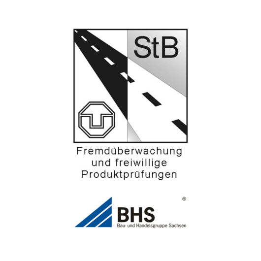 StB certification mark for external monitoring and voluntary product testing – BHS Bau- und Handelsgruppe Sachsen